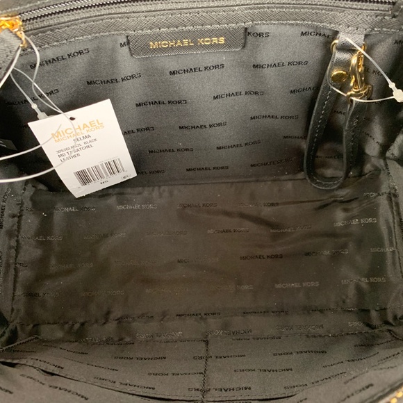 New Michael Kors Selma Medium Leather Satchel - Picture 6 of 7